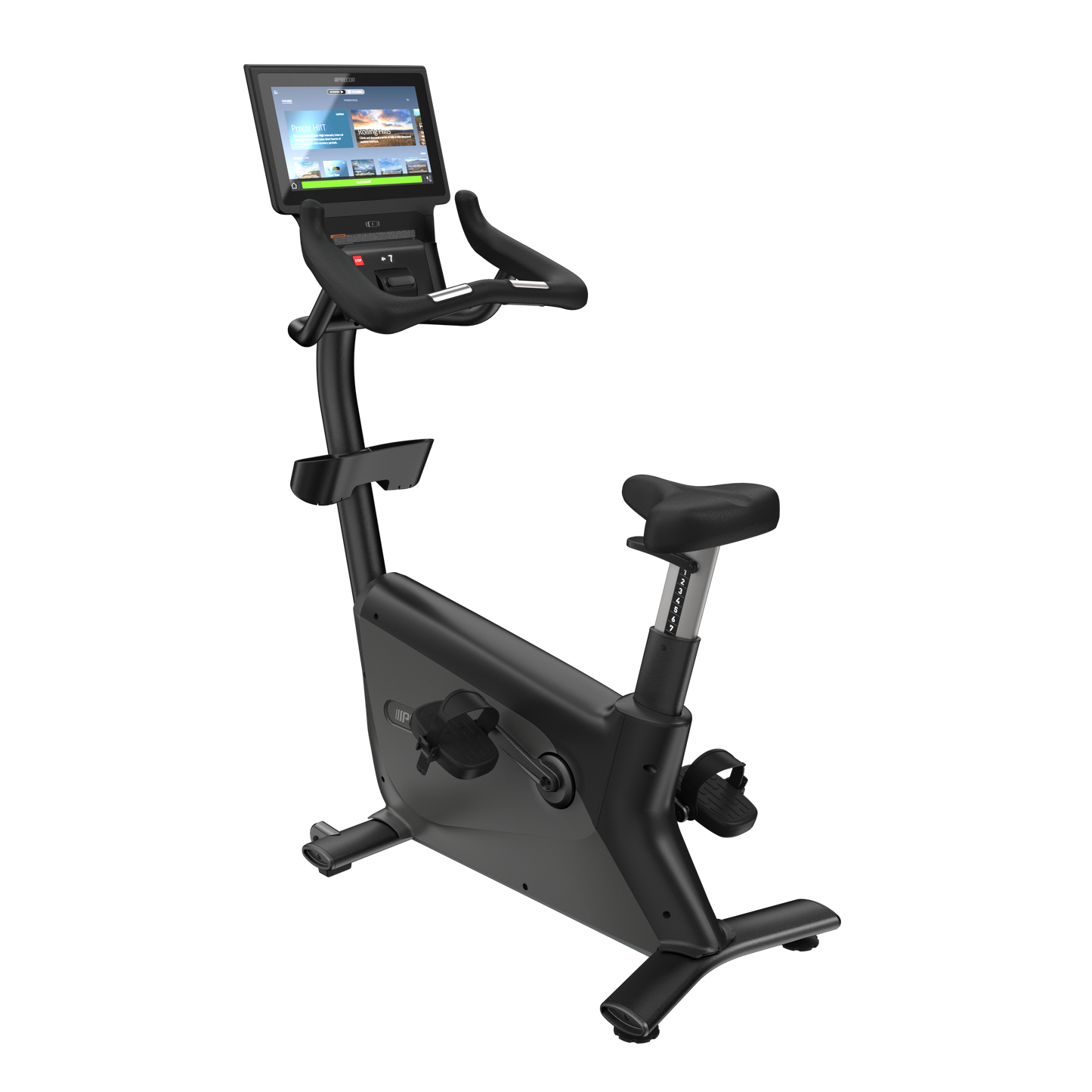 Precor Experience™ Series - UBK 885 Upright Cycles wP84 Console