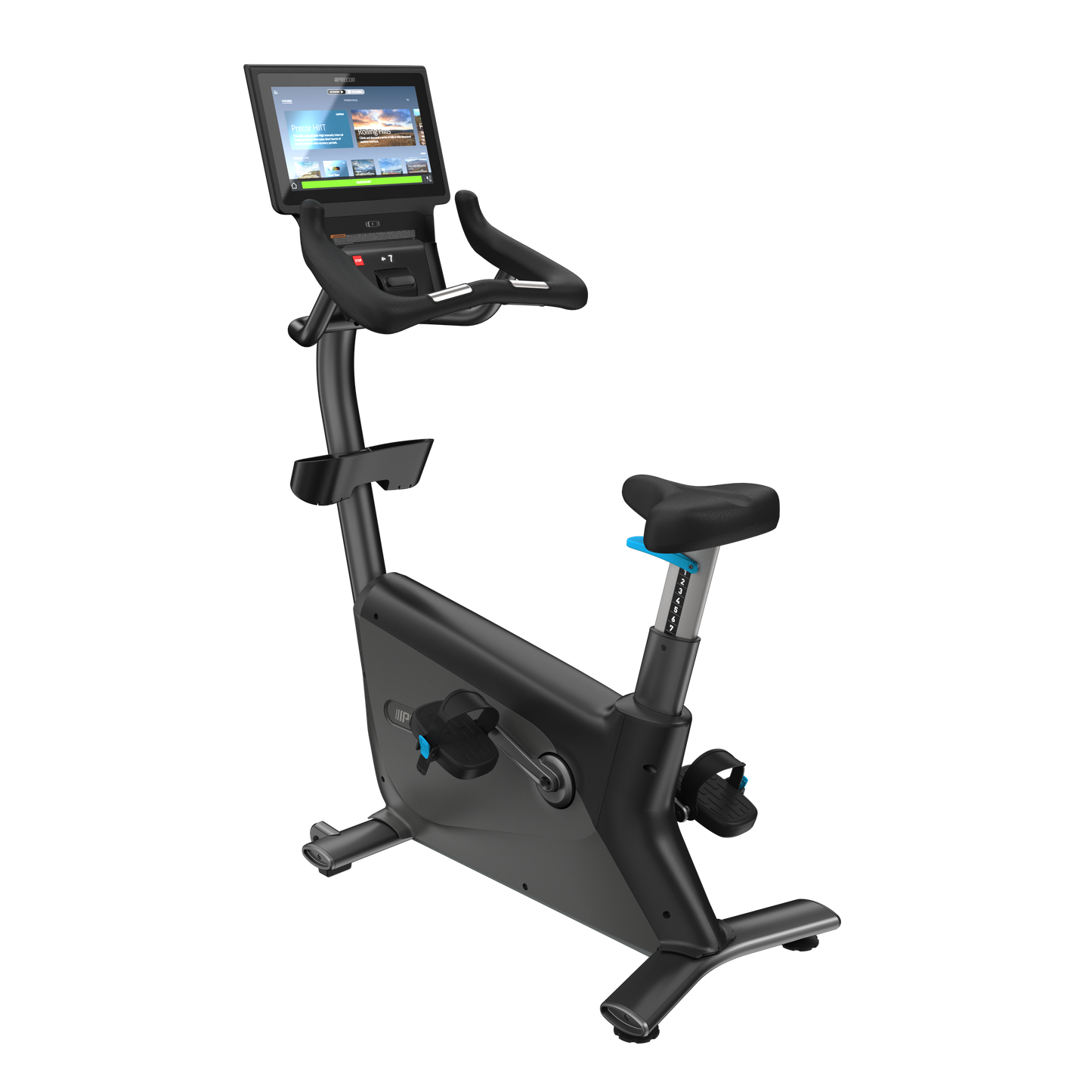 Precor Experience™ Series - UBK 885 Upright Cycles wP84 Console
