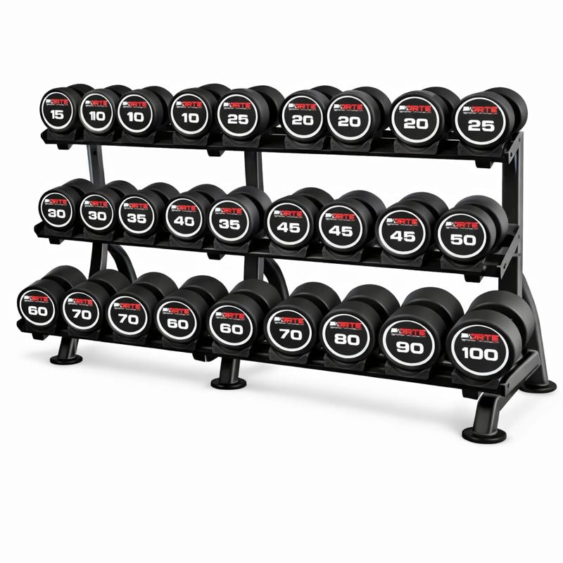 Commercial 3 tier Dumbbell Rack-15 pair
