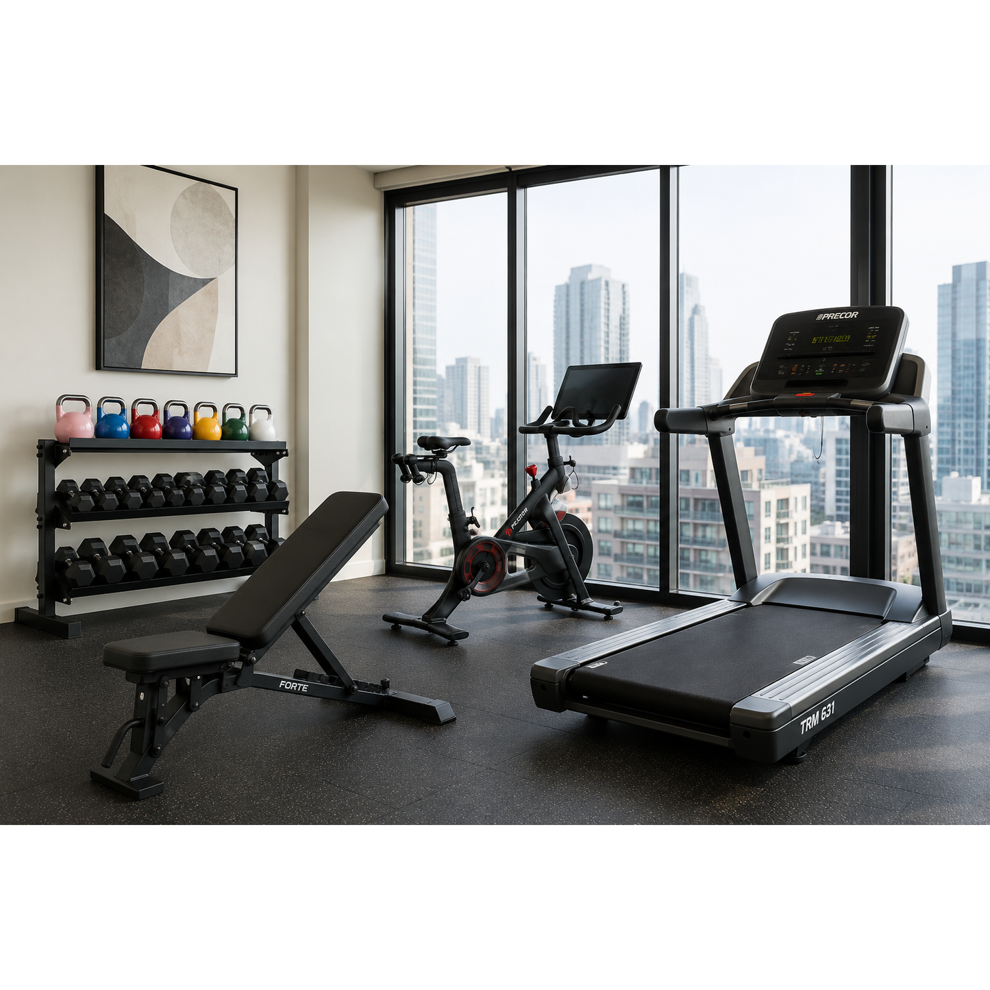 Dumbbell Rack with Bonus Storage Shelf