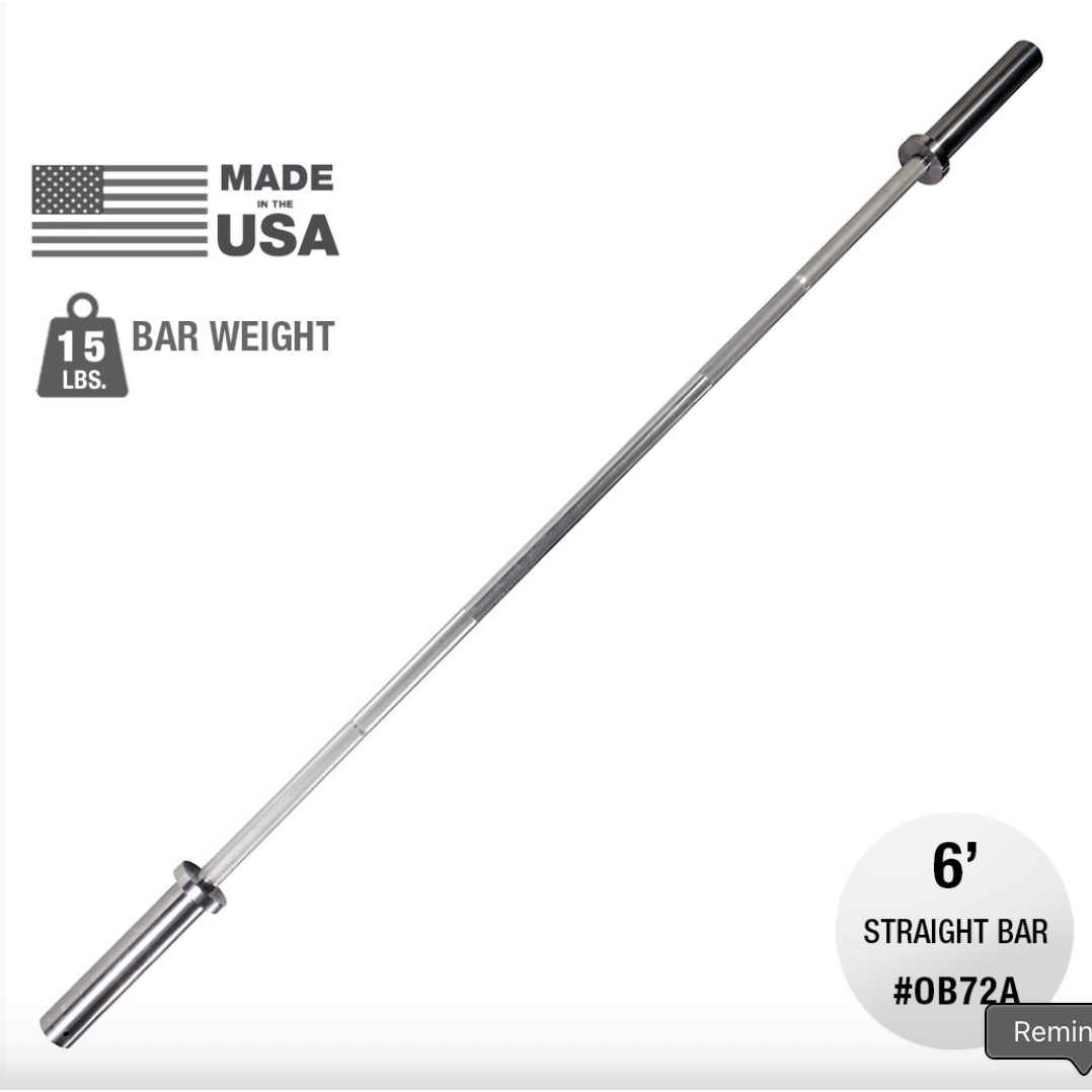 Body-Solid 2" Olympic 6' Lightweight Bar