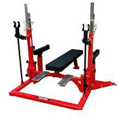 Power Body XT Rack with Bench, Safety and Convertible Uprights