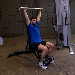 Aluminum Revolving Dual Cable Straight Bar for Functional Trainer