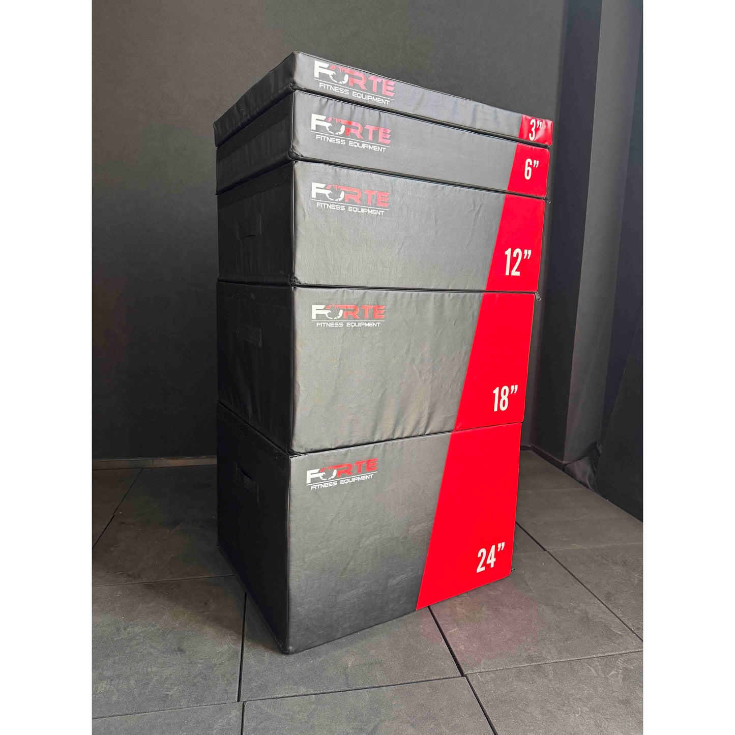 Forte Fitness Stackable Plyo Box Set- new