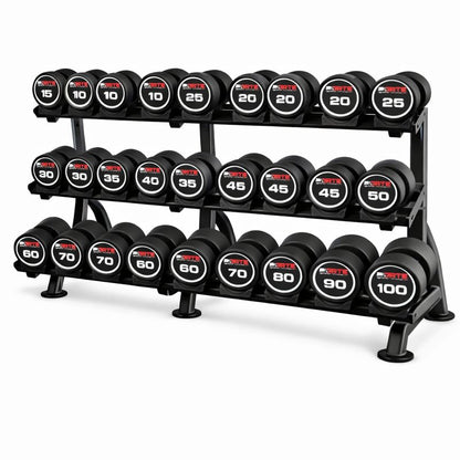 Commercial 3 tier Dumbbell Rack-15 pair