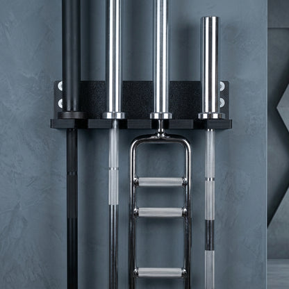 Vertical Wall Mount Barbell Holder- 4 bar
