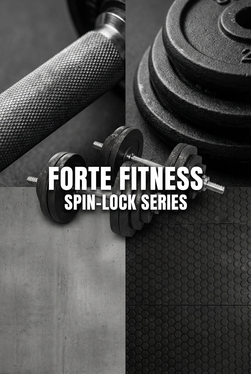 Forte Fitness Spin Lock 110lb/220lb Adjustable Dumbbell Sets