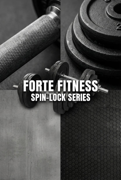 Forte Fitness Spin Lock 110lb/220lb Adjustable Dumbbell Sets