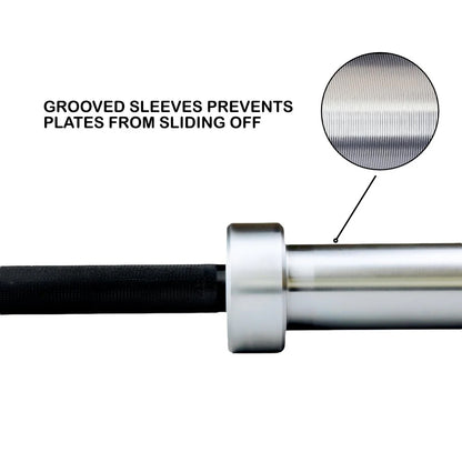 Forte Powerlifting Bar Olympic 20kg Bearing Bar-2000lb