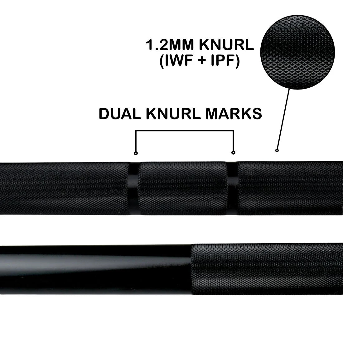 Forte Powerlifting Bar Olympic 20kg Bearing Bar-2000lb