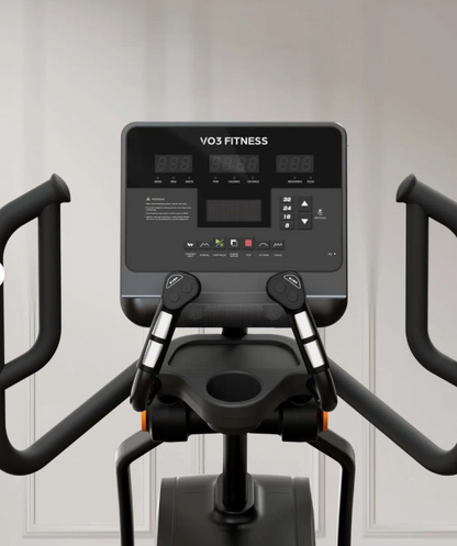 VO3 E5 Commercial Elliptical Trainer – Self-Powered 20” Stride, 32 Resistance Levels, 15” LED Console