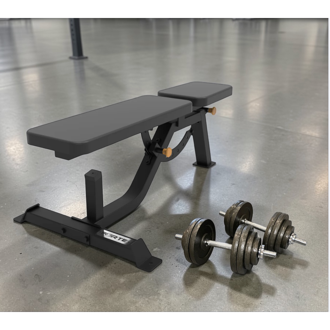 Forte Adjustable Bench and 110lb Adjustable Dumbbell Kit