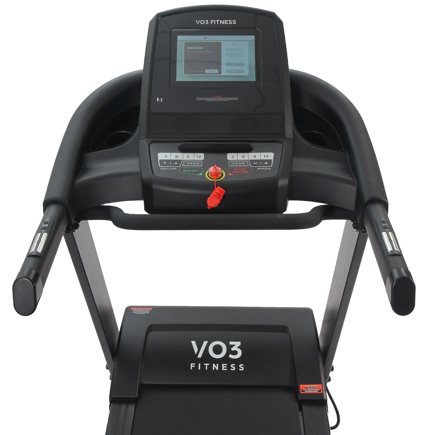 VO3 Fitness T70e Folding Treadmill + Free Air Bike