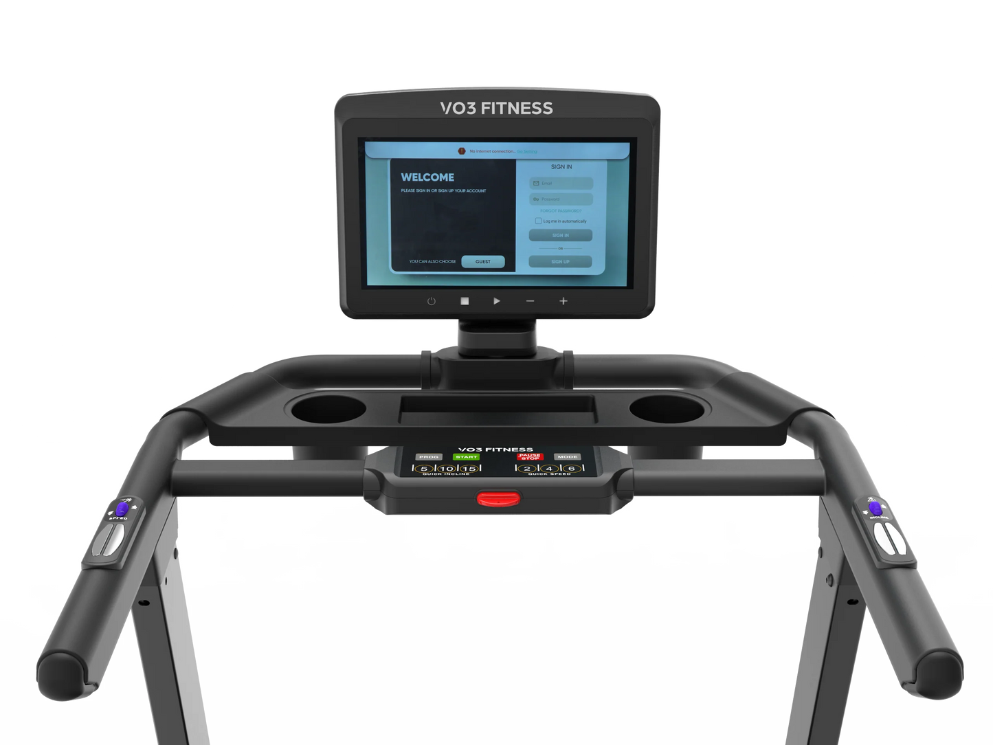 VO3 Fitness T50e Folding Treadmill + Air Bike