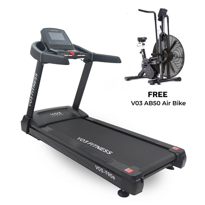 VO3 Fitness T90e Treadmill + Free Air Bike