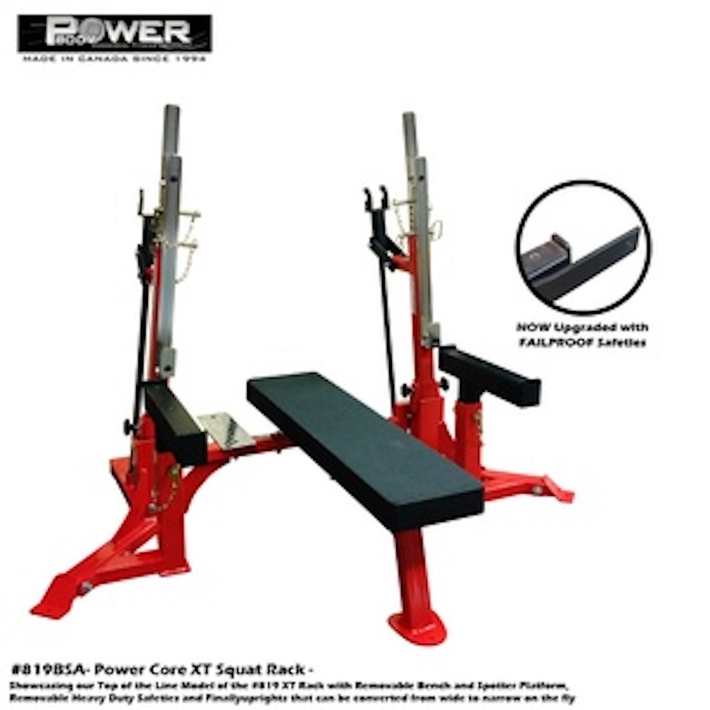 Power Body XT Rack with Bench, Safety and Convertible Uprights