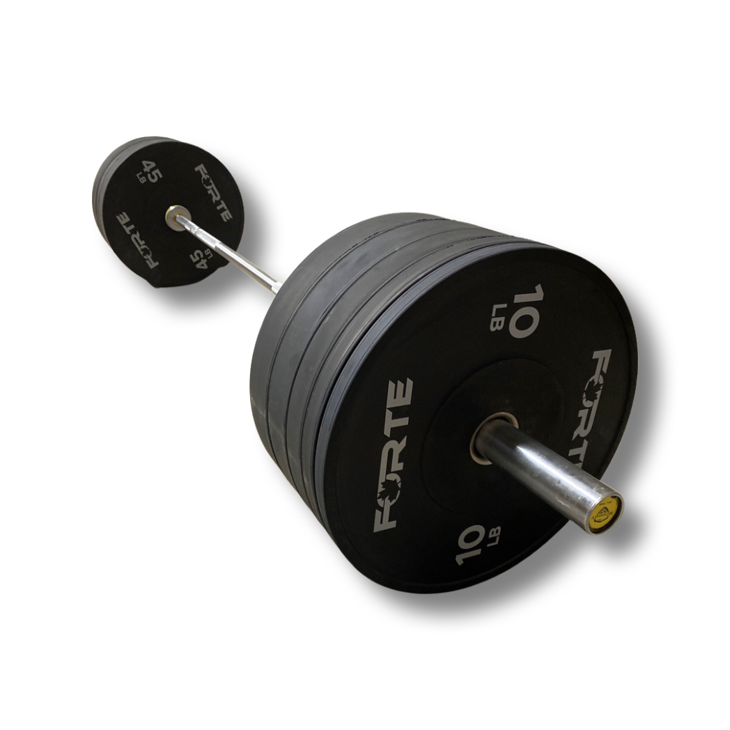 Hi Performance Bumper Plate Set with Bar - 305lbs