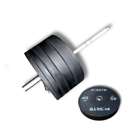 Hi Performance Bumper Plate Set with Bar - 305lbs