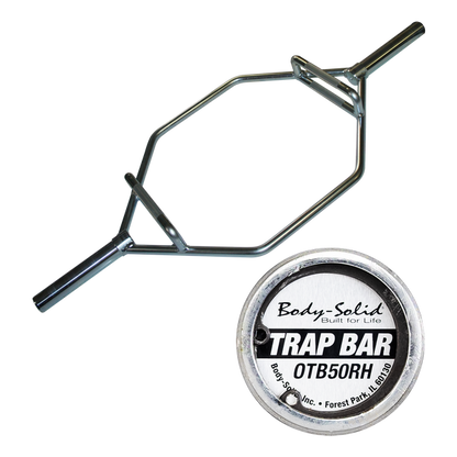 Olympic Shrug Hex Bar- Raised Handles and Zinc Finish