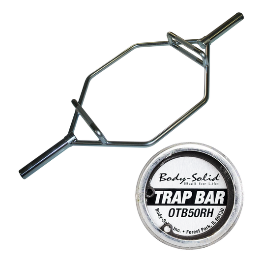 Olympic Shrug Hex Bar- Raised Handles and Zinc Finish