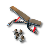 Forte Adjustable Bench and 110lb Adjustable Dumbbell Kit