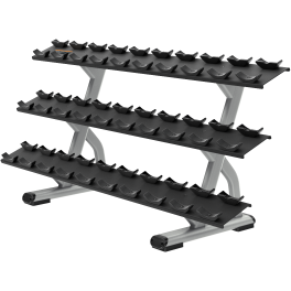 Precor Discovery Series 3 Tier, 15 Pair Dumbbell Rack