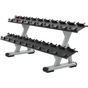 Precor Discovery Series 2 Tier, 10 Pair Dumbbell Rack