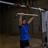 Aluminum Revolving Dual Cable Straight Bar for Functional Trainer