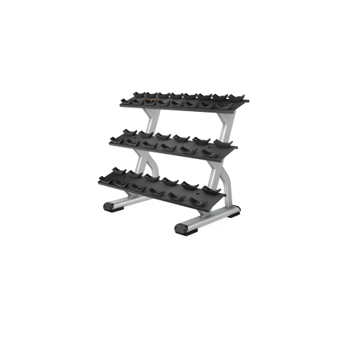 Precor Discovery Series 3 Tier 10 Pair Dumbbell Rack