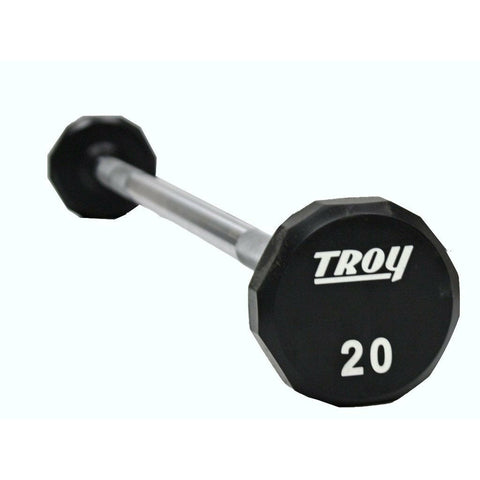 Troy 12 Sided Commercial Urethane Straight Barbell Set